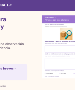 Mi Primer Laboratorio de Preguntas | 1.º de Primaria | 20 Experiencias con Fichas, Guías, Word, PowerPoint y Portal HTML 9 Laboratorio de Preguntas Promocional 02