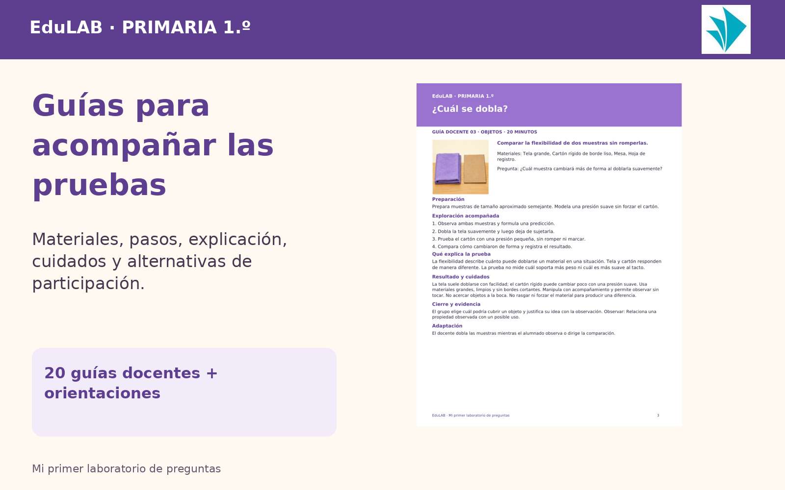 Mi Primer Laboratorio de Preguntas | 1.º de Primaria | 20 Experiencias con Fichas, Guías, Word, PowerPoint y Portal HTML 4 Mi Primer Laboratorio de Preguntas | 1.º de Primaria | 20 Experiencias con Fichas, Guías, Word, PowerPoint y Portal HTML - Imagen 4
