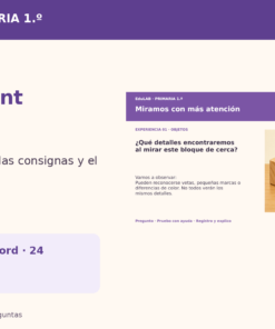 Mi Primer Laboratorio de Preguntas | 1.º de Primaria | 20 Experiencias con Fichas, Guías, Word, PowerPoint y Portal HTML 12 Laboratorio de Preguntas Promocional 05