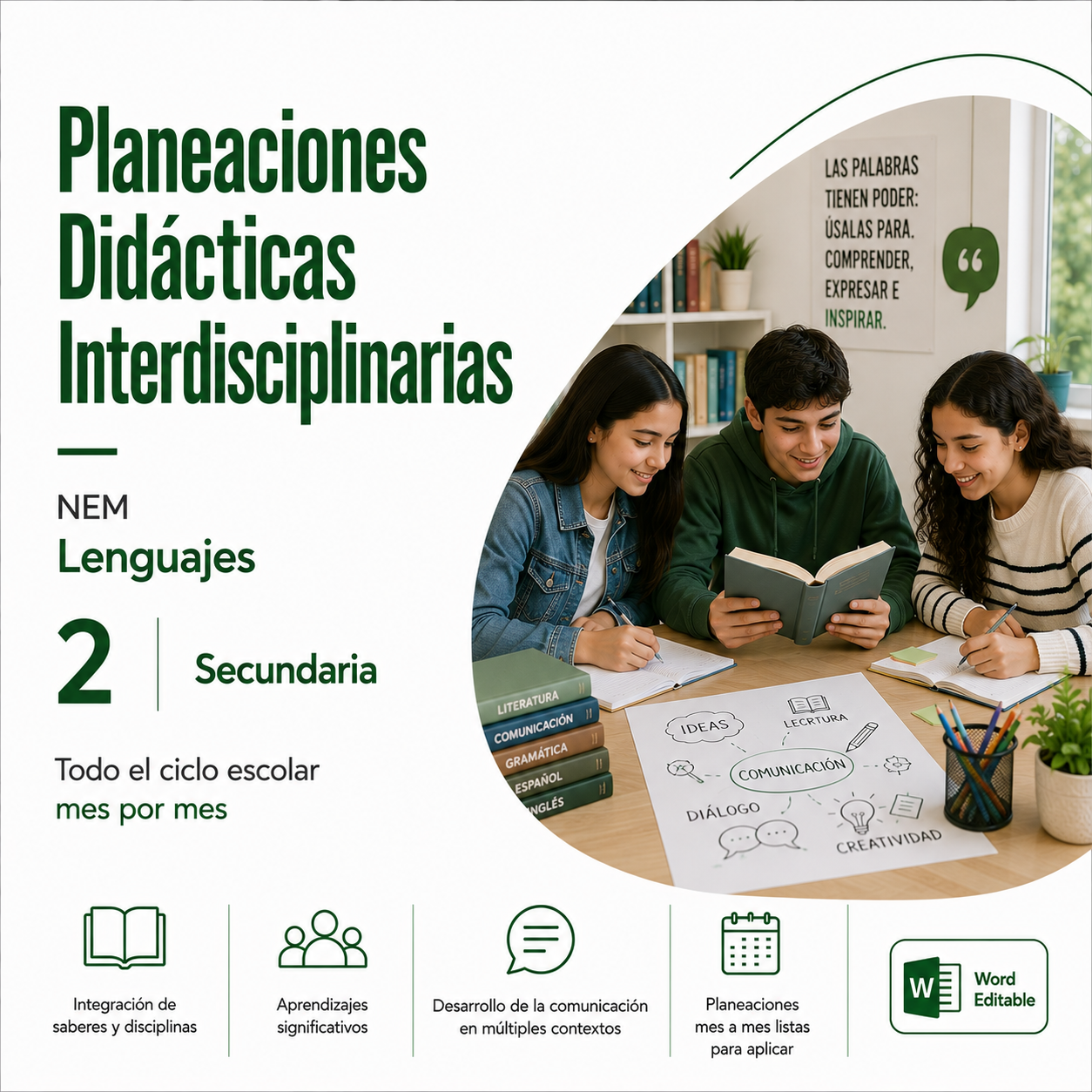 Planeaciones Interdisciplinarias NEM Lenguajes 2° Secundaria 2026-2027 | Todo el Ciclo Escolar Mes por Mes 1 Planeaciones Interdisciplinarias NEM Lenguajes 2° Secundaria 2026-2027 | Todo el Ciclo Escolar Mes por Mes