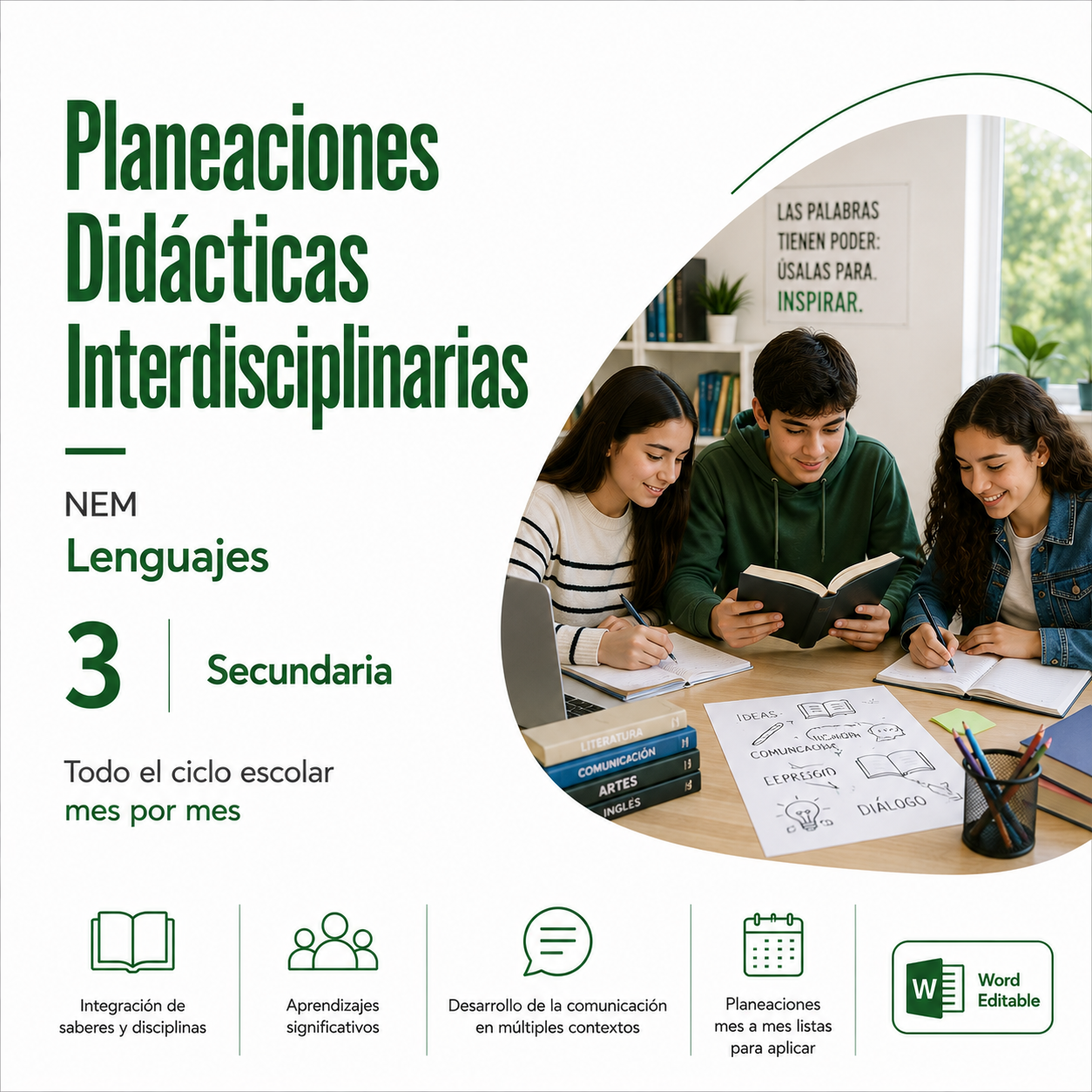 Planeaciones Interdisciplinarias NEM Lenguajes 3° Secundaria 2026-2027 | Todo el Ciclo Escolar Mes por Mes 1 Planeaciones Interdisciplinarias NEM Lenguajes 3° Secundaria 2026-2027 | Todo el Ciclo Escolar Mes por Mes