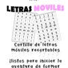 LETRAS MOVILES RECORTABLES EN MINUSCULAS