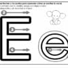 LAS VOCALES MÁGICAS 26 Hoja de ejercicios en blanco y negro que muestra cómo escribir la