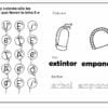 LAS VOCALES MÁGICAS 27 Hoja de ejercicios en blanco y negro con globos que contienen varias letras. Las instrucciones piden a los usuarios que coloreen sólo los globos con