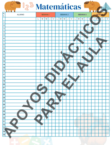 Lista de Asistencia Matemáticas 2025-2026 - Image 2