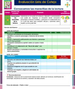 Una colorida rúbrica en español titulada 