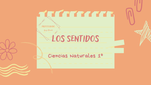 Un fondo naranja con varias formas abstractas presenta un papel de bloc de notas roto. El papel tiene texto que dice "PROYECTANDO Angie Giraldo LOS SENTIDOS Ciencias Naturales 1º" en rosa y marrón. A su alrededor hay garabatos de una flor, una estrella, clips y olas.

Nombre del producto: Los sentidos 1º

Un fondo naranja con varias formas abstractas presenta un papel de bloc de notas roto. El papel tiene texto que dice "PROYECTANDO Angie Giraldo Los sentidos 1º" en rosa y marrón. A su alrededor hay garabatos de una flor, una estrella, clips y olas.