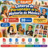 EduKIT Lotería de Personajes de la Historia de México para Primaria | 32 Personajes, 20 Tableros y Portal Interactivo
