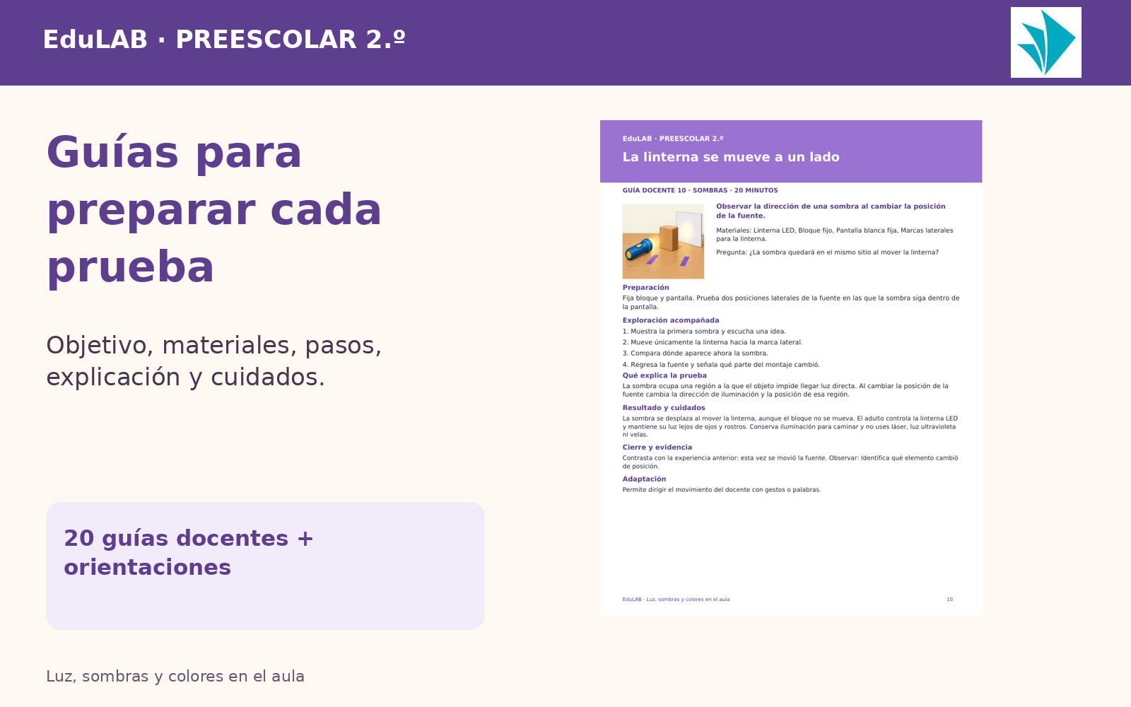 Luz, Sombras y Colores en el Aula | 2.º de Preescolar | 20 Experiencias con Fichas, Guías, Word, PowerPoint y Portal HTML 4 Vista previa 4 de Luz, Sombras y Colores en el Aula | 2.º de Preescolar | 20 Experiencias con Fichas, Guías, Word, PowerPoint y Portal HTML