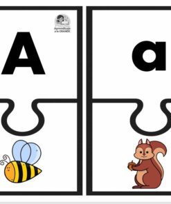 Dos piezas de puzzle: la pieza de la izquierda muestra una gran 