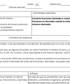 Una captura de pantalla que muestra una tabla de un documento educativo titulado 