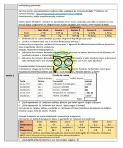 Un documento impreso marcado que muestra notas y secciones resaltadas sobre texto, tablas y gráficos relacionados con **Planeaciones Secundaria Matematicas 1 3er Trimestre (PLAN 2017)** bajo el Nuevo Modelo Edu.