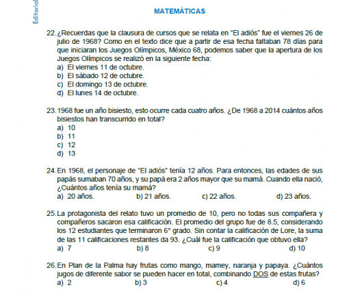 MATEMATICAS 6