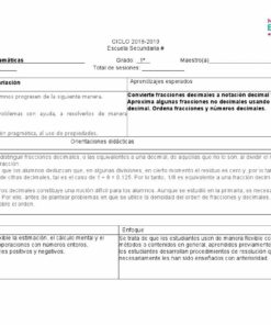 Captura de pantalla de un documento educativo en español para 
