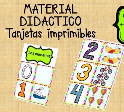 tarjetas de numeros para niños