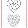 MANDALAS DE CORAZONES PARA COLOREAR 9 MANDALAS DE CORAZONES PARA COLOREAR: Dos mandalas de corazones delineados -uno geométrico y angular, el otro con intrincados patrones arremolinados alrededor de un pequeño corazón- enmarcados por diminutos corazones rojos para perfectos mandalas para colorear.