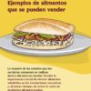 Manual para personas que preparan, distribuyen y venden alimentos en las escuelas !GRATIS PowerPoint Editable! 27 Ilustración de un sándwich en un plato con texto en español sobre la importancia de ofrecer alimentos saludables en entornos educativos para evitar la venta de productos ultraprocesados.