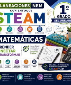 Planeaciones NEM con Enfoque STEAM para Matemáticas Primer Grado de Secundaria 2026-2027 | Word Editable