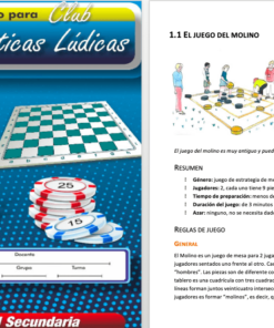 Una página de un libro educativo sobre el juego de mesa 