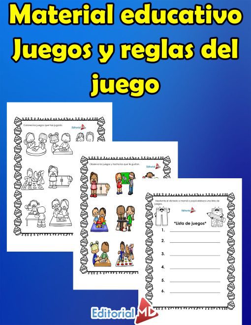 Material educativo Juegos y reglas del juego