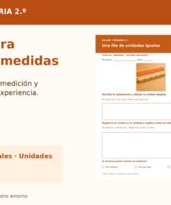 Medimos y Comparamos Nuestro Entorno | 2.º de Primaria | 20 Experiencias con Fichas, Guías, Word, PowerPoint y Portal HTML 9 Medimos Nuestro Entorno Promocional 02