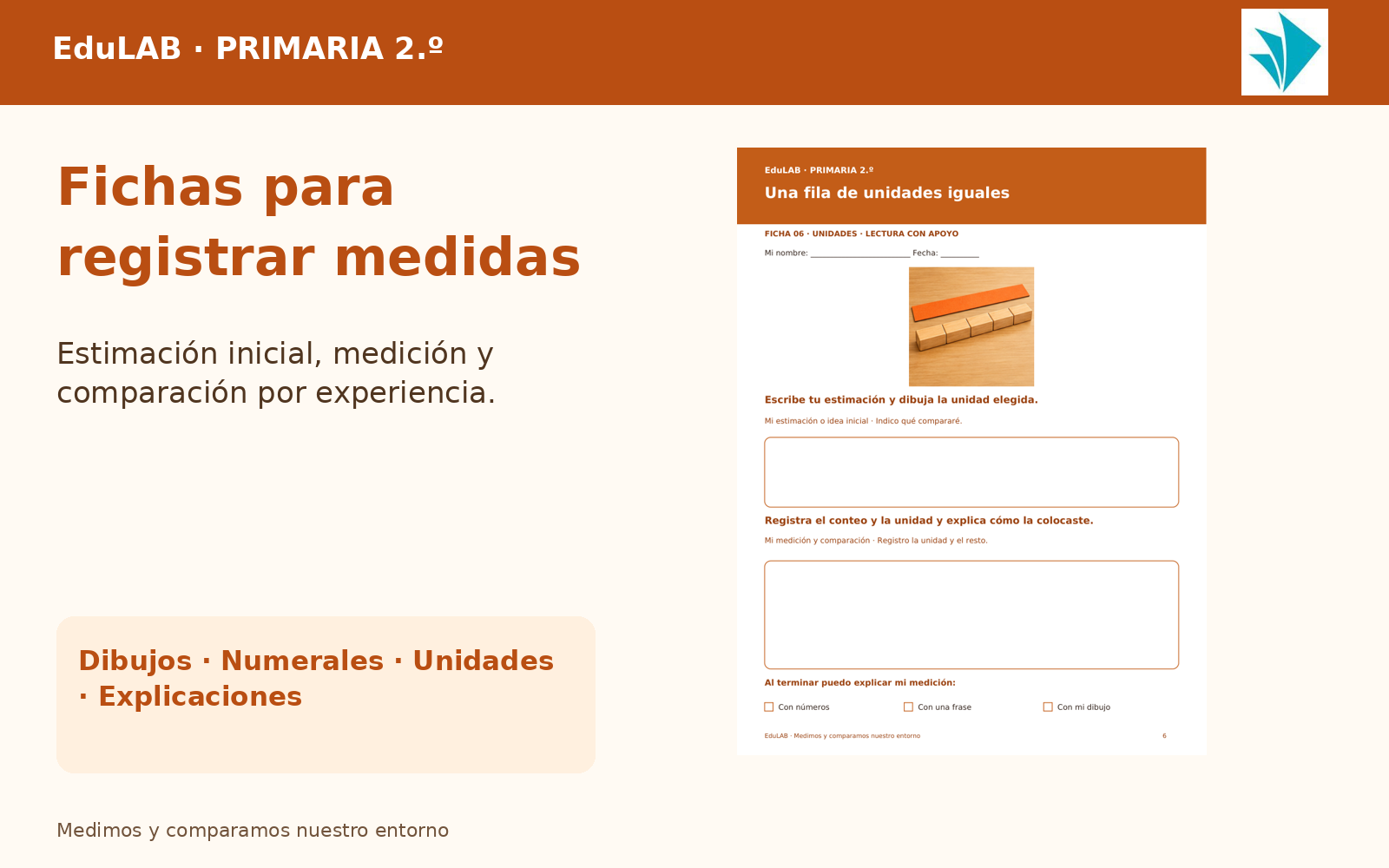 Medimos y Comparamos Nuestro Entorno | 2.º de Primaria | 20 Experiencias con Fichas, Guías, Word, PowerPoint y Portal HTML 3 Medimos y Comparamos Nuestro Entorno | 2.º de Primaria | 20 Experiencias con Fichas, Guías, Word, PowerPoint y Portal HTML - Imagen 3