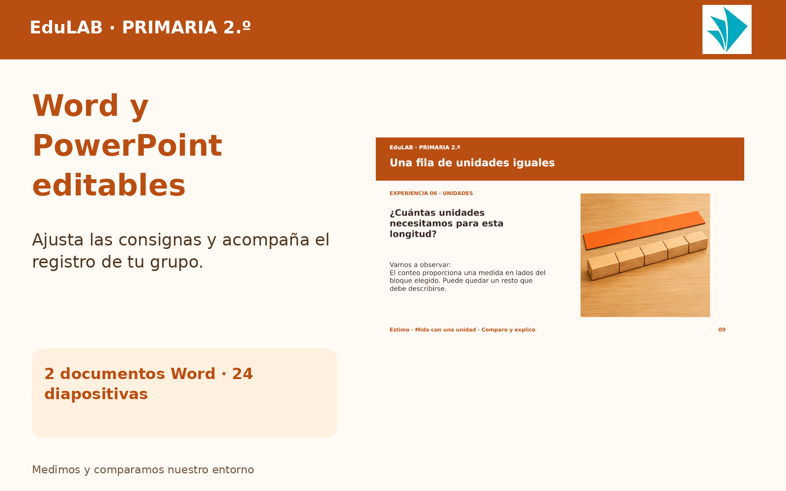 Medimos y Comparamos Nuestro Entorno | 2.º de Primaria | 20 Experiencias con Fichas, Guías, Word, PowerPoint y Portal HTML 6 Medimos y Comparamos Nuestro Entorno | 2.º de Primaria | 20 Experiencias con Fichas, Guías, Word, PowerPoint y Portal HTML - Imagen 6