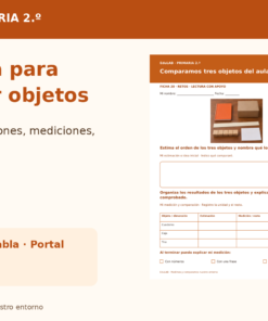 Medimos y Comparamos Nuestro Entorno | 2.º de Primaria | 20 Experiencias con Fichas, Guías, Word, PowerPoint y Portal HTML 13 Medimos Nuestro Entorno Promocional 06