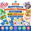 EduKIT Memorama de Antónimos y Sinónimos para Primaria | 120 Tarjetas, 6 Sets y Portal con Audio