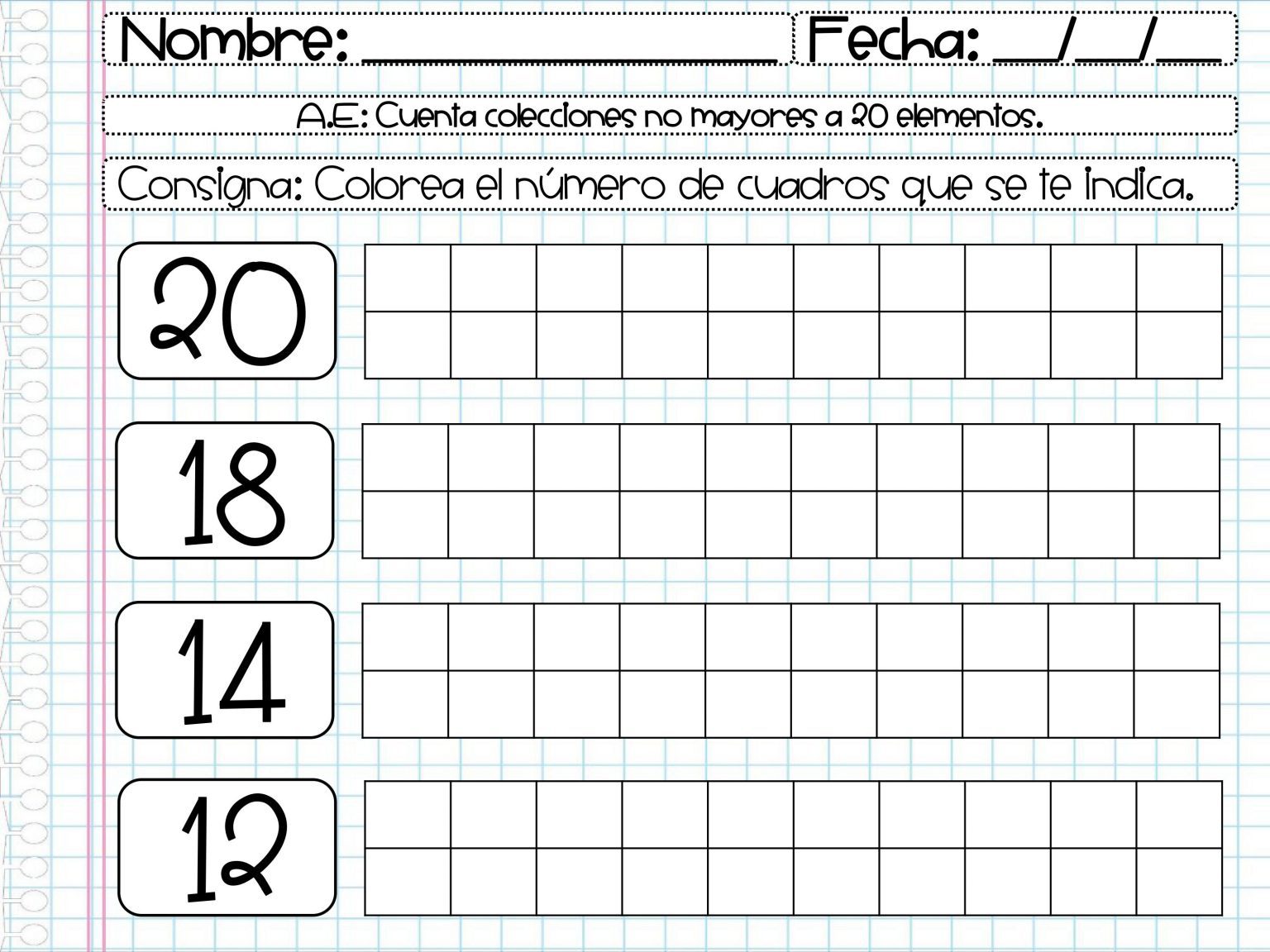 Mi Cuaderno de Tareas Preescolar 3º Grado