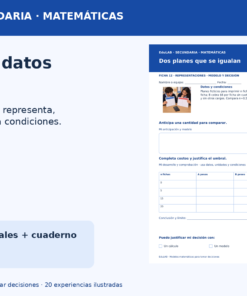 Modelos matemáticos para tomar decisiones | Matemáticas, secundaria 1.º a 3.º | 20 experiencias, fichas y recursos editables 9 Modelos para Decidir Promocional 02