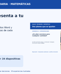 Modelos matemáticos para tomar decisiones | Matemáticas, secundaria 1.º a 3.º | 20 experiencias, fichas y recursos editables 11 Modelos para Decidir Promocional 04