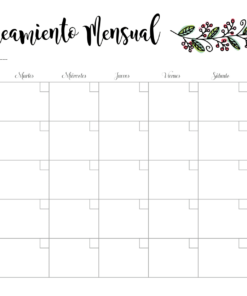 Un Planeador Mensual, Semanal y Diario en español titulado 
