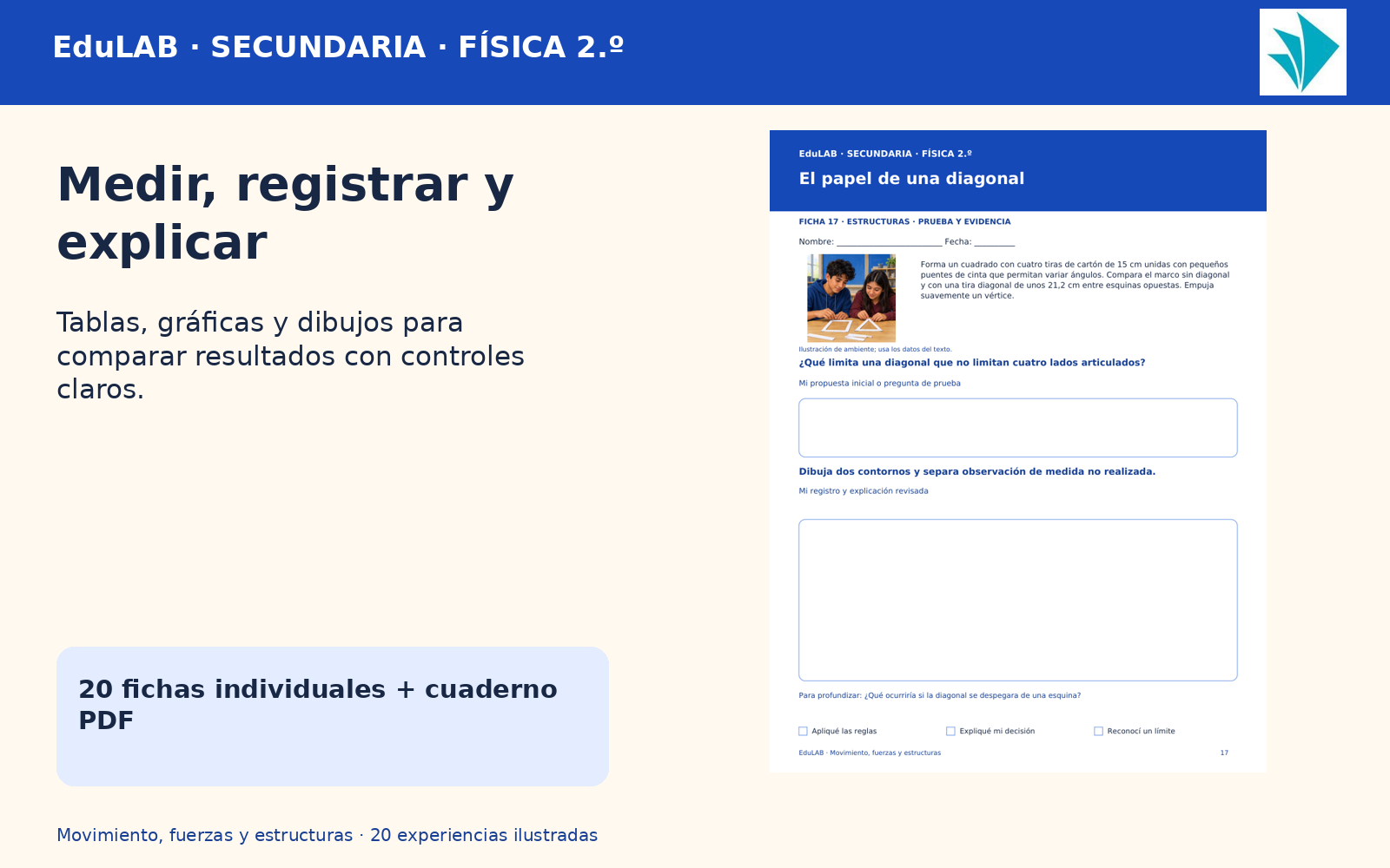 Movimiento, fuerzas y estructuras | Física Secundaria 2.º | 20 experiencias y 49 recursos 3 Movimiento, fuerzas y estructuras | Física Secundaria 2.º | 20 experiencias y 49 recursos - Imagen 3
