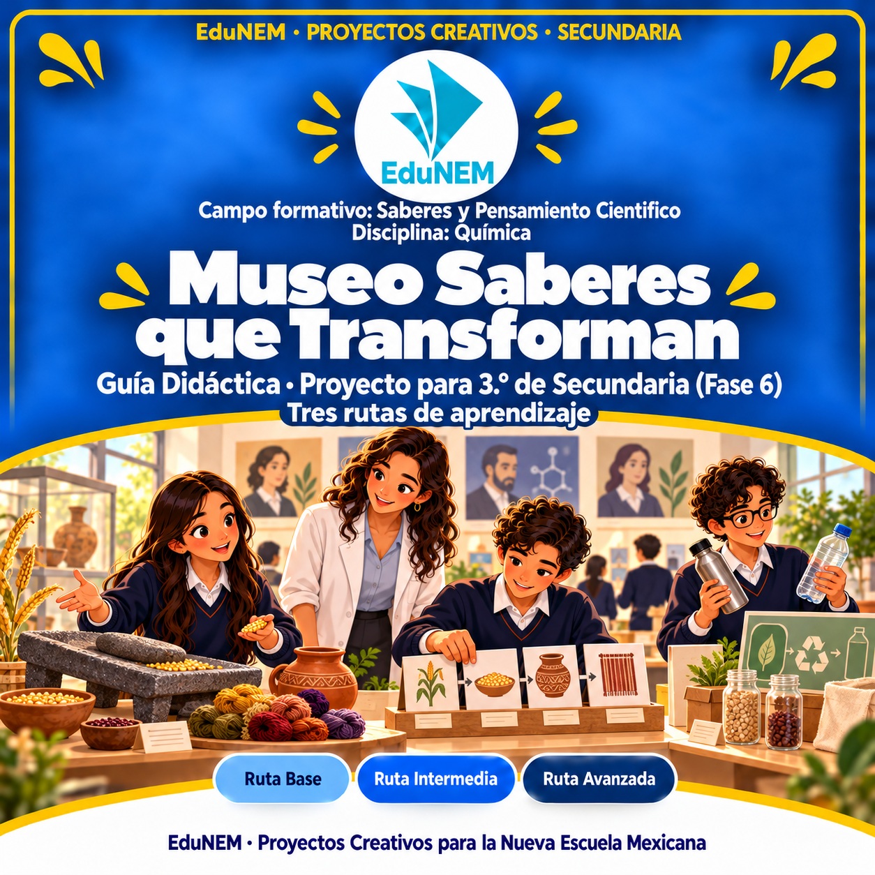 Museo Saberes que Transforman | EduNEM Química Secundaria 3.º | 10 sesiones y 3 rutas de aprendizaje 1 Museo Saberes que Transforman | EduNEM Química Secundaria 3.º | 10 sesiones y 3 rutas de aprendizaje