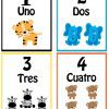 Tarjetas del 1 al 10 para Niños con animales