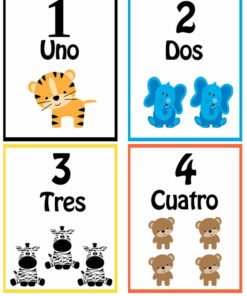 Tarjetas del 1 al 10 para Niños con animales