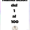 Cartel blanco con texto negro en negrita que dice "Numeración del 1 al 100". En la parte inferior aparece un logotipo circular con una persona con gafas y el texto "Mtro. Atzin". El fondo tiene un tenue degradado de color pastel.