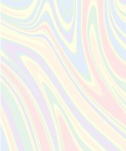 Un patrón abstracto ondulado de color pastel consta de líneas suaves y fluidas en tonos rosa, azul y crema, creando un efecto calmante y visualmente relajante. Parecido al arte abstracto en la portada de un Journal/Cuaderno de Notas Arte Abstracto, las líneas serpentean suavemente a través de la imagen, formando un diseño suave y armonioso.