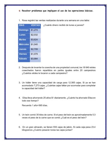 EJERCICIOS Y PROBLEMAS CON OPERACIONES BÁSICAS - Image 4