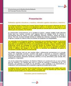 Un documento en español con diseño granate y amarillo, titulado 