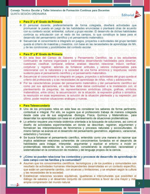 Orientaciones Quinta Sesion Ordinaria Primaria MD page 0007