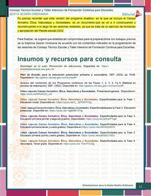 Orientaciones Sexta Sesion Ordinaria Primaria MD page 0011