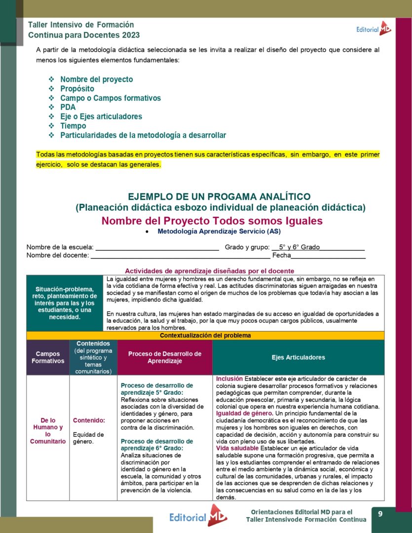 Taller Intensivo Formación Continua JULIO 2023 ¡CONTESTADO!