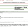 Programa Analítico Secundaria Educación Física 3 7 Imagen que muestra el encabezado de un documento de una materia de Educación Física de tercer grado. Incluye campos para el profesor, disciplina, grado, campo educativo e información de la escuela. El documento también menciona el diagnóstico socioeconómico y el análisis de las instalaciones educativas dentro del Programa Analítico Secundaria Educación Física 3.
