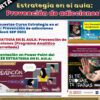 Imagen promocional del PAQUETE COMPLETO ESTRATEGIA EN EL AULA: Prevención de Adicciones (Programa Analítico, Taller PowerPoint, Curso MéxicoX). La imagen incluye varias secciones con texto sobre el curso, una presentación de PowerPoint y un logotipo del programa con una mano y la frase "Si te drogas, te dañas". Ofrecido en colaboración con Curso MéxicoX.