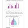 Ficha escolar con gráfico de barras sobre el número de usuarios semanales, preguntas de análisis y pirámide de edad de México en 2020.