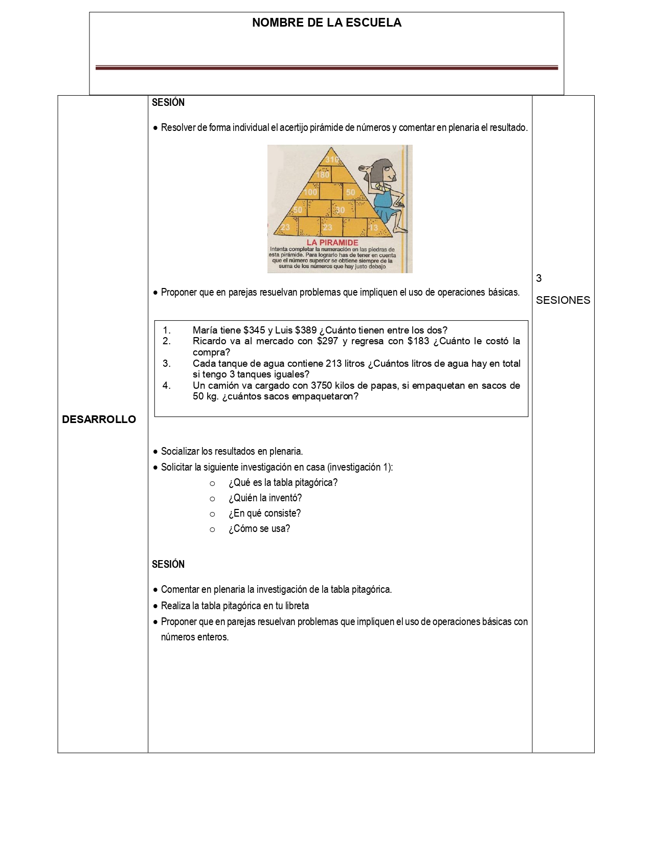 PLANEACION MATEMATICAS SECUNDARIA SEGUNDO GRADO SEPTIEMBRE 5 PLANEACION MATEMATICAS SECUNDARIA SEGUNDO GRADO SEPTIEMBRE - Imagen 5