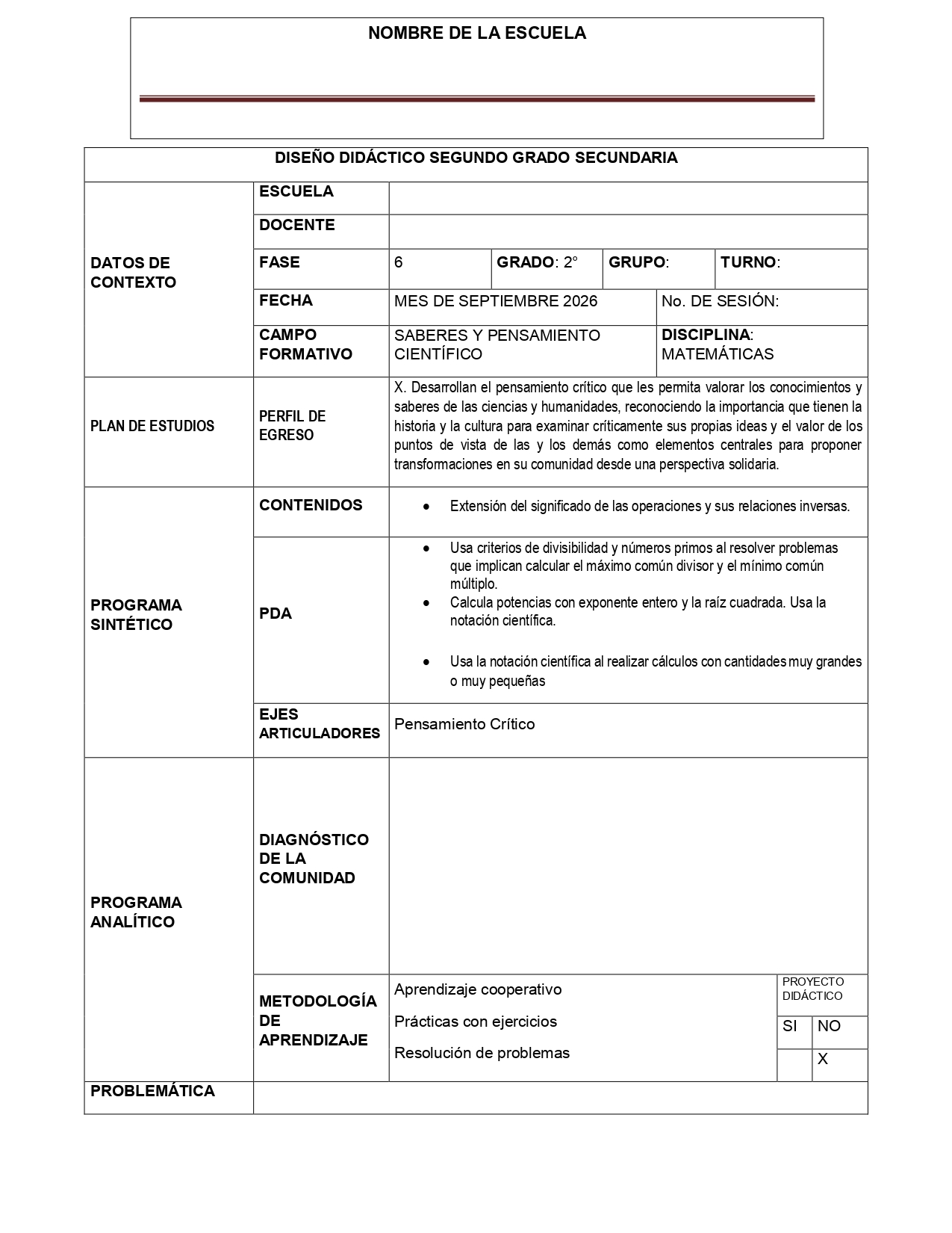 PLANEACION MATEMATICAS SECUNDARIA SEGUNDO GRADO SEPTIEMBRE 8 PLANEACION MATEMATICAS SECUNDARIA SEGUNDO GRADO SEPTIEMBRE - Imagen 8