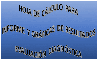 Hoja de cálculo para informe y gráficas de resultados de la evaluación diagnóstica.